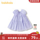 巴拉巴拉女童连衣裙女童夏连衣裙2025新款 儿童裙子温柔A字裙