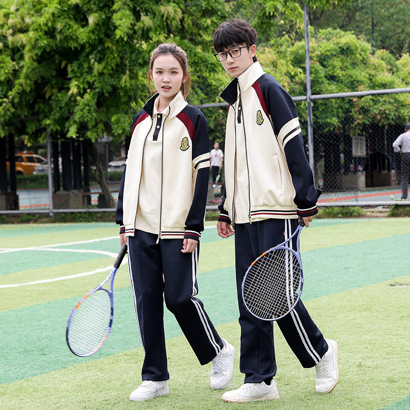 初中生班服春秋套装学院风长袖青春活力小学生高中毕业校服套装