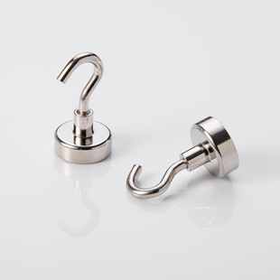 钕铁硼强磁磁吸挂钩磁铁E16金属强磁挂扣 免打孔磁性吸铁石吊钩