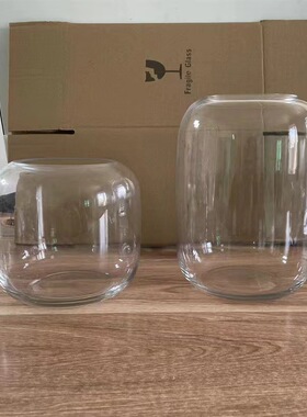 新款 简约创意玻璃花瓶透明微景观生态水培玻璃器皿多肉植物摆件