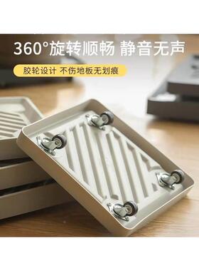 塑料隐藏轮正方形移动花盆托盘加厚带轮万向轮花盘底座静音底盘新