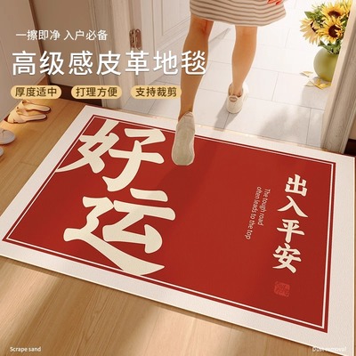 入户门地垫进门口红色2024新款门外玄关高级感耐脏免洗脚垫