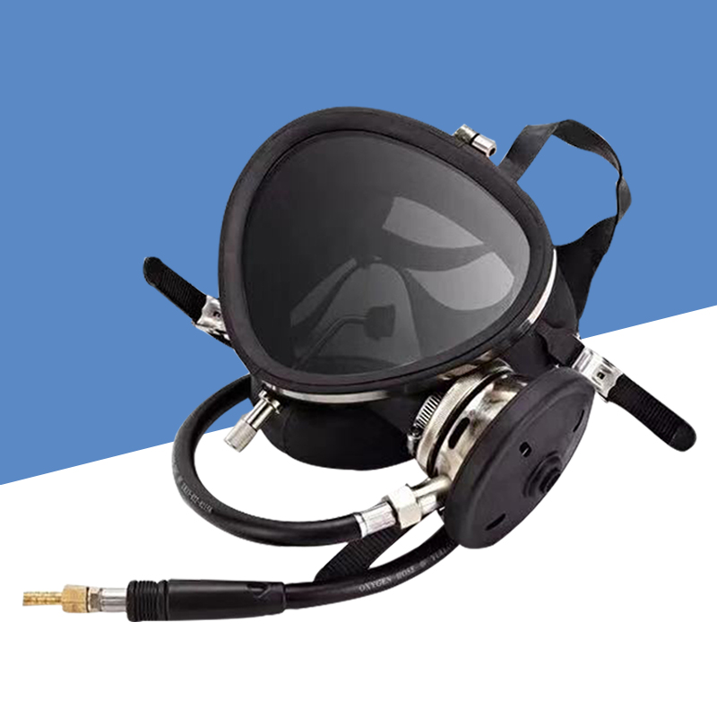 DAVV全面罩呼吸器深潜市政打捞全干式水肺管供面罩呼吸阀潜水装备