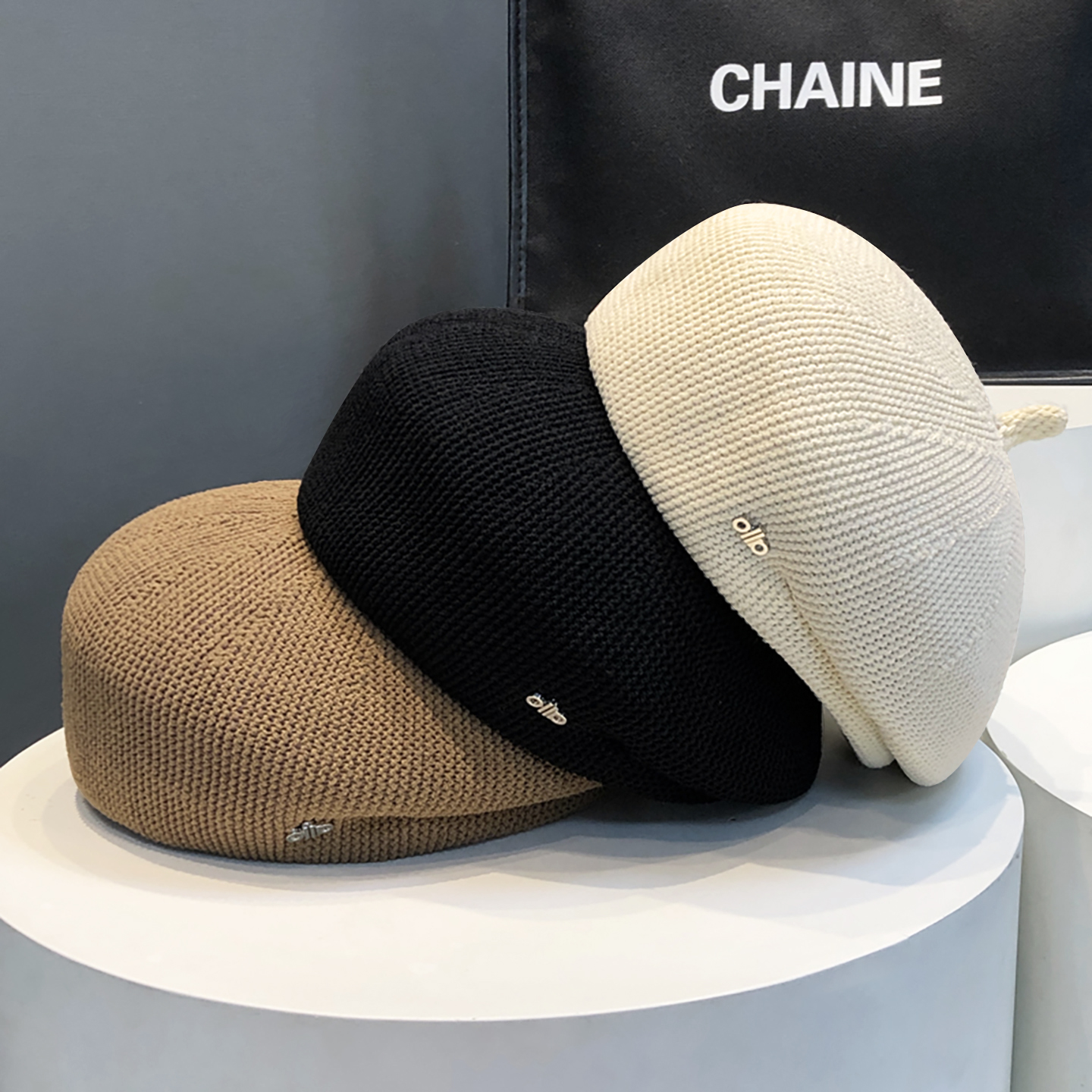 针织贝雷帽女2025新款春秋