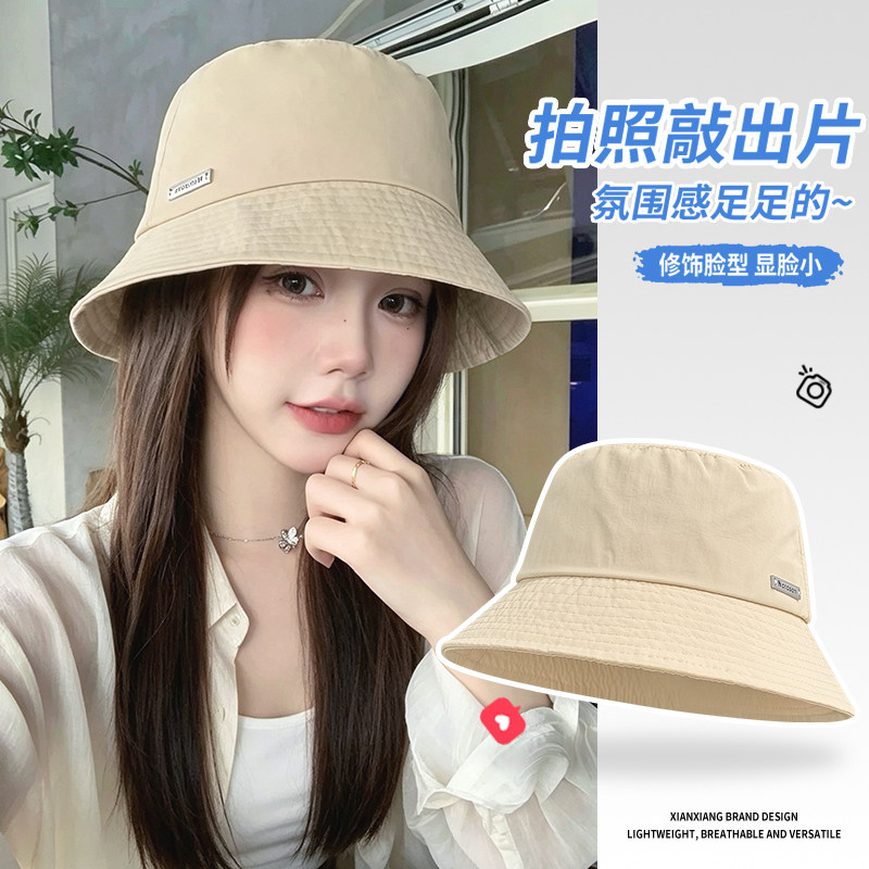 秋季女款速干防晒显脸小渔夫帽子图片