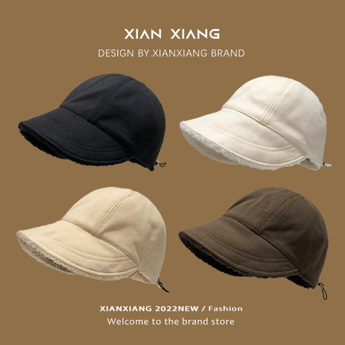 赵露思同款帽子女秋冬加绒保暖