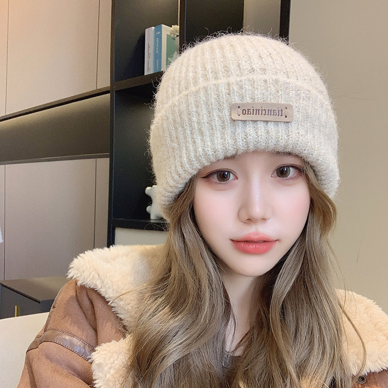 大头围显脸小针织帽时尚保暖