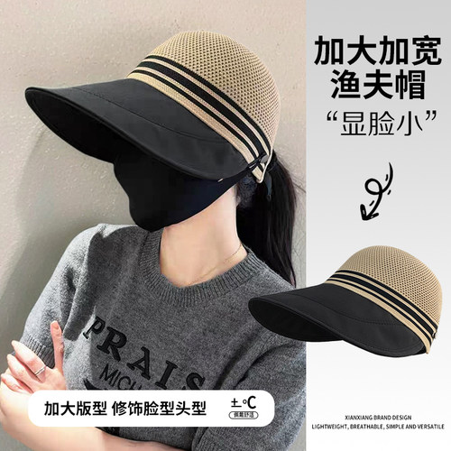 2026新款春夏季镂空透气防晒帽