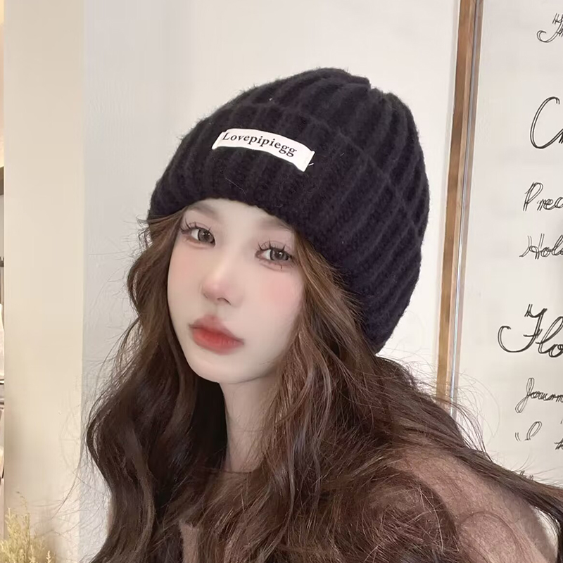 韩版ins大头围保暖护耳针织冷帽