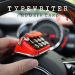 bbdd打字机临时停车号码牌车载挪车电话车内复古个性数字创意移车