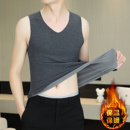 德绒保暖背心男款 打底马甲马夹 加绒加厚秋冬无痕发热坎肩2025新款