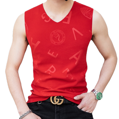 红色保暖背心男本命年冬天衣服