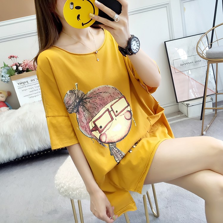 竹节棉闺蜜装纯棉上衣服体桖2019新品下衣失踪t恤女夏装姐妹装潮热销2件包邮