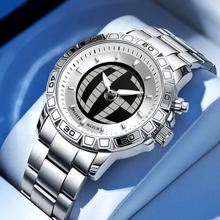 新款双机芯双显示读秒男士手表防水夜光腕表时尚简约男表商务腕表