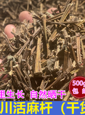 干货活麻杆子 四川荨麻草杆 豁麻蜇人草蝎子草茎杆500g包邮中药材