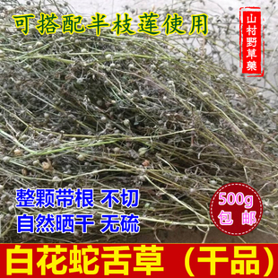 整颗白花蛇舌草500g 全株未切 百花蛇舌草蛇针草蛇总管羊须草药材