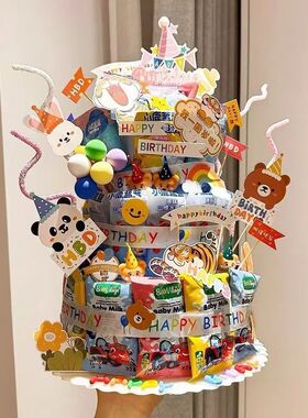 diy蛋糕材料包零食蛋糕diy材料插件泡沫模型零食蛋糕材料包