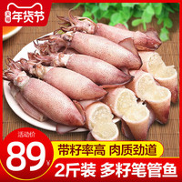 鲜驰 海兔笔管鱼小墨鱼仔满籽籽乌新鲜海鲜活冷冻乌贼海兔子包邮