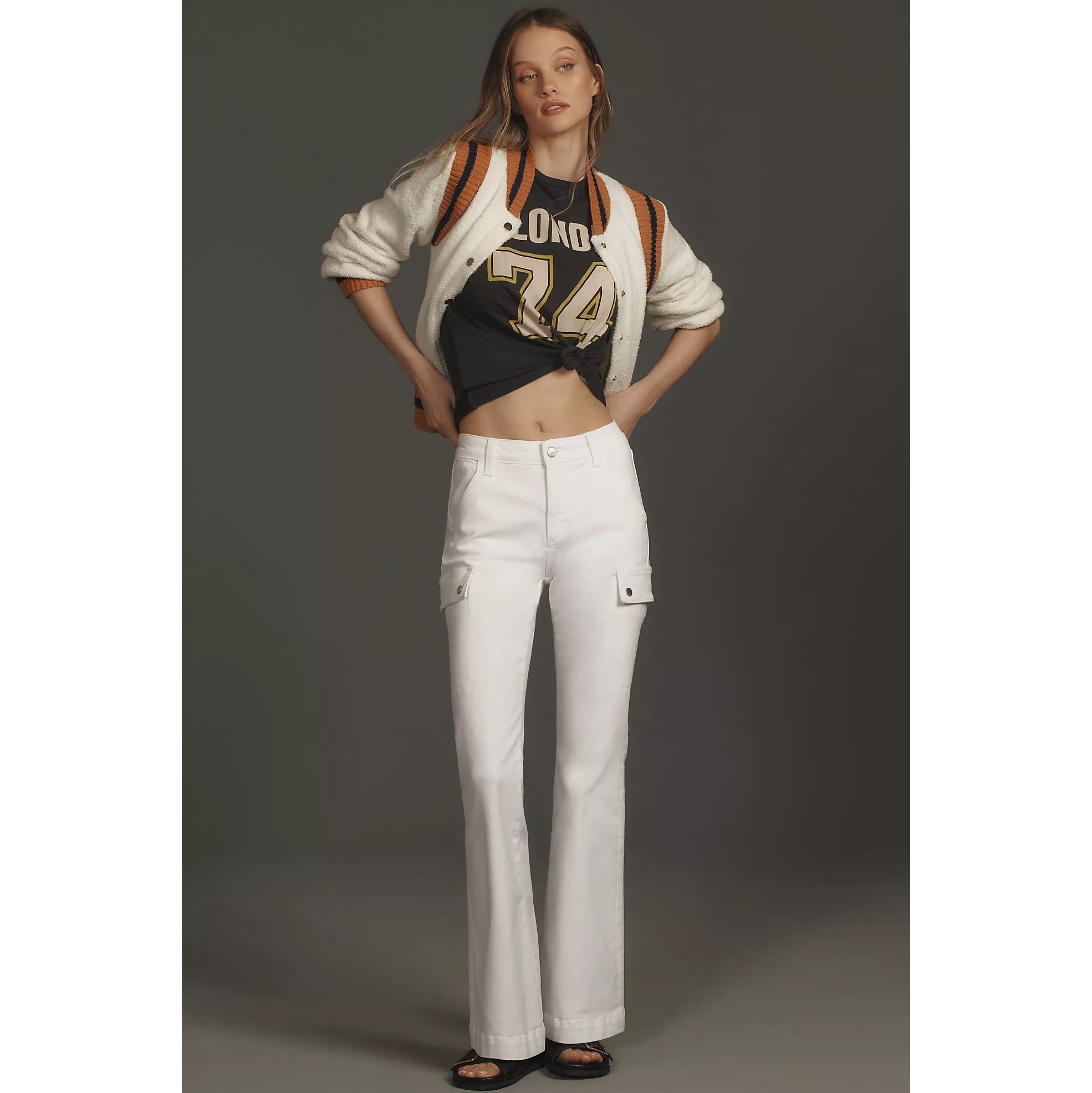 洛杉矶轻奢j*e's弹力工装靴形裤