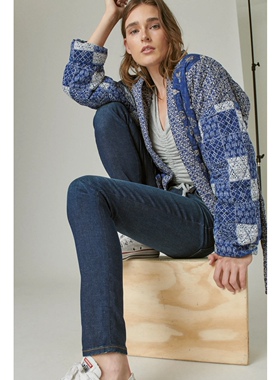 美系复古单宁LB 女款 bridgette水洗做旧高腰紧身牛仔裤 五色