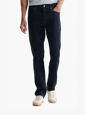 美系复古牛仔LB 男款 410 Athletic蓝黑色复古直筒牛仔裤