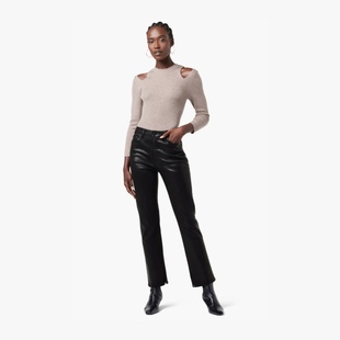 Nico黑色涂层中腰直筒牛仔裤 洛杉矶复古丹宁H 女款