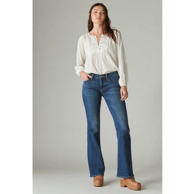 美系中产LB深蓝水洗中腰牛仔裤