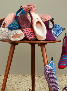 纽约b**@s 羊毛 成人儿童亲子室内居家防滑保暖袜地板袜加绒拖鞋