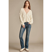 美系复古单宁LB 靴形牛仔裤 女款 sweet水洗中腰修身