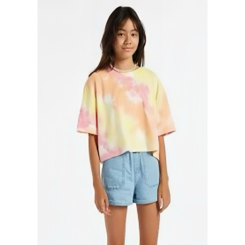 加州街头运动volc*m扎染圆领T恤