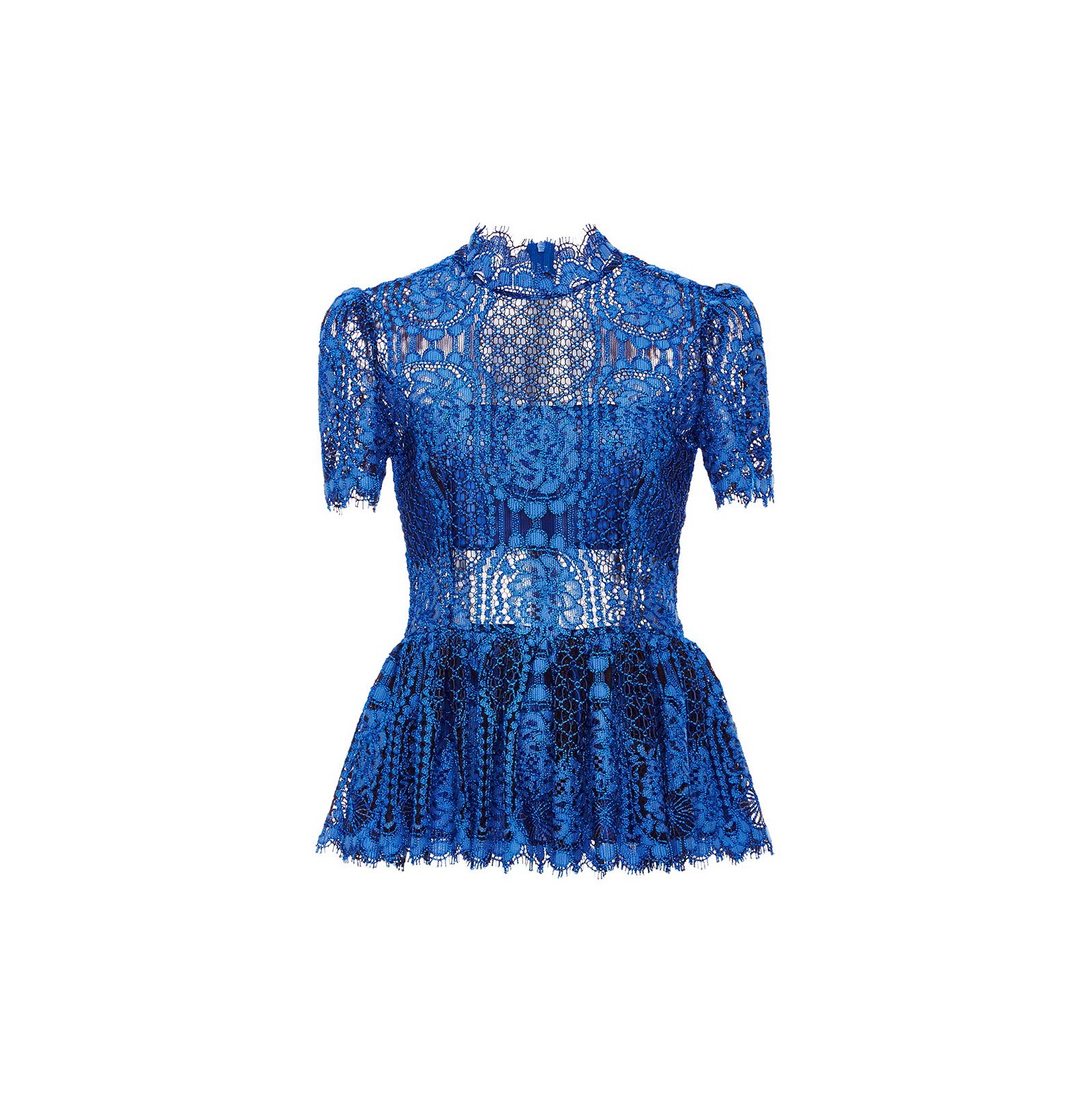 美系轻奢@lexis蕾丝短袖镂空上衣