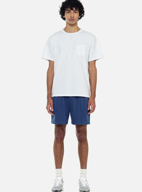 男款澳洲Ar**st 棉质 白色 复古水洗做旧单口袋圆领tee