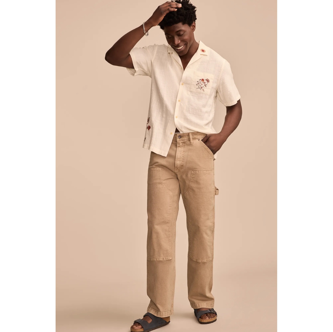 美系中产LB181水洗工装直筒裤