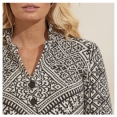 斯德哥尔摩0DD 北欧波西米亚复古提花收腰针织开衫 11Y