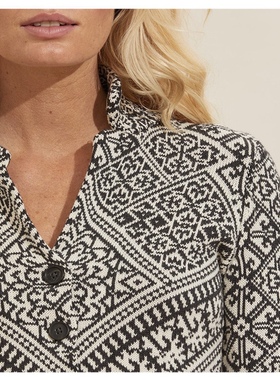 斯德哥尔摩0DD M011Y 北欧波西米亚复古提花收腰针织开衫