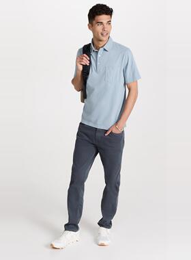 美系小太阳 男款 棉质 Sunwashed翻领纽扣口袋短袖Polo衫五色