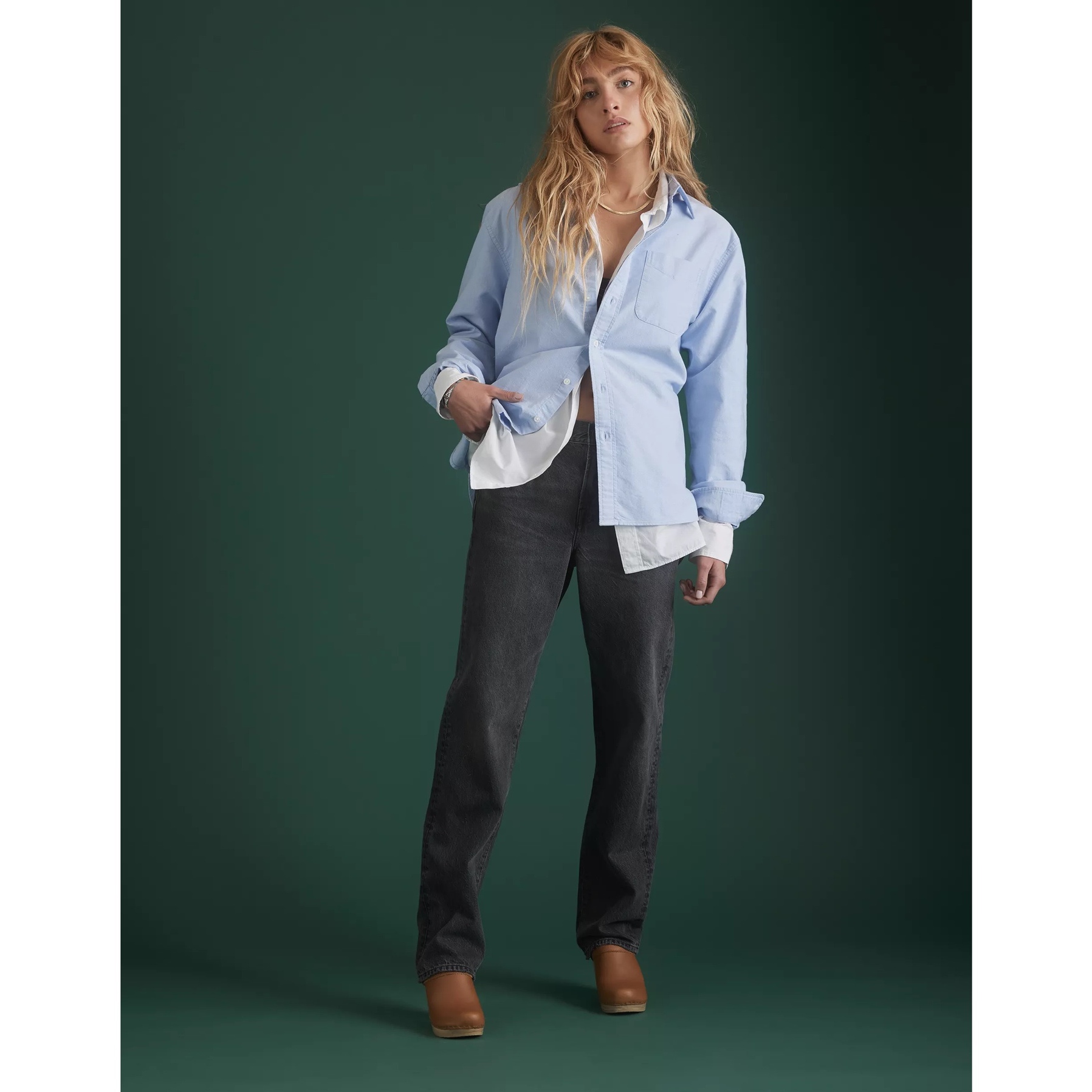 系小众AE女款1977Slouch直筒裤