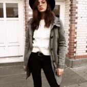 no.8 中长款 双链头派克大衣收腰连帽休闲外套 德国Blo… 女款