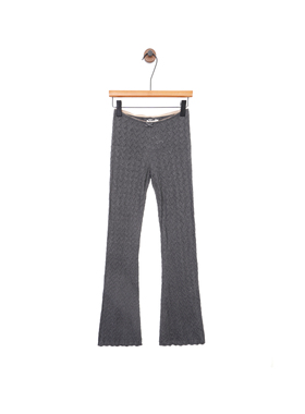 斯德哥尔摩0DD M*11Y北欧波西米亚 森系复古提花修身针织喇叭裤