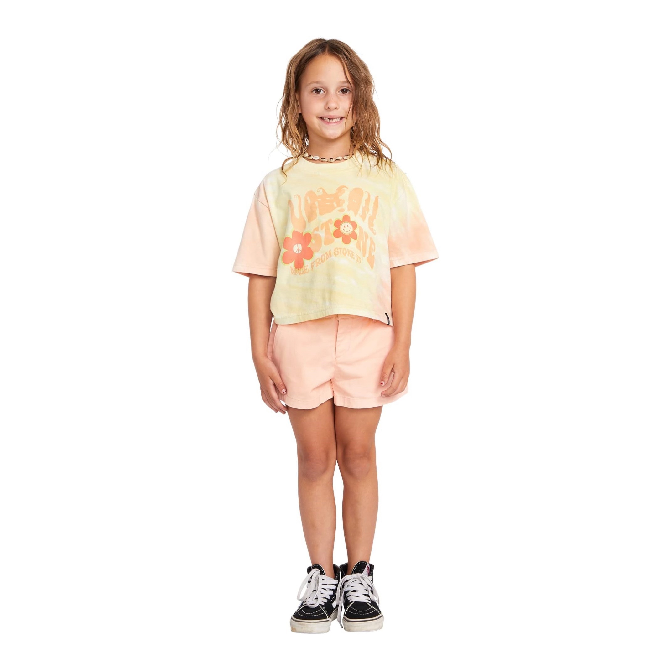 加州街头运动volc*m扎染短款T恤