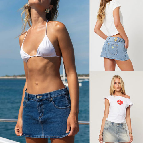 澳大利亚Abr@ndY2KA字牛仔短裙