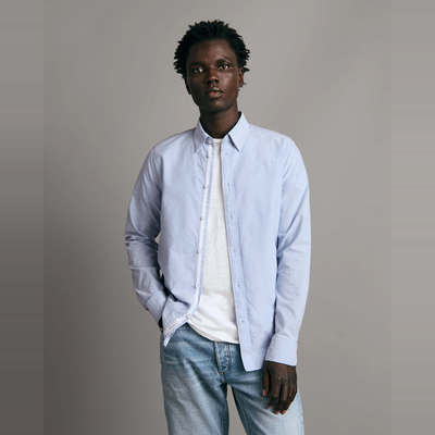 棉质棉质府绸Zac衬衫修身衬衫