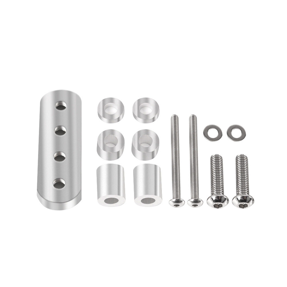 适用电动车踏板车电瓶车车头可调转向阻尼器稳定支架钛尺转接