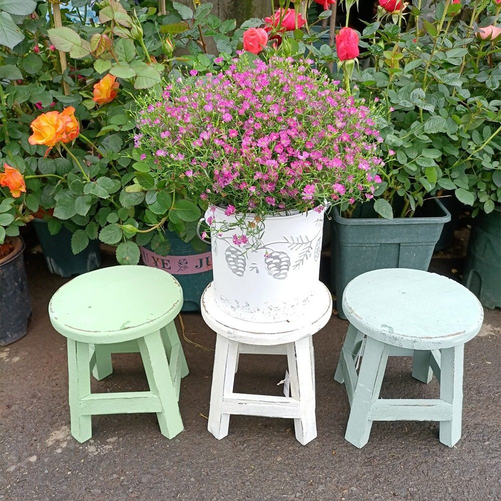 出口亚马逊爆款别墅庭院装饰花架花园杂货阳台花凳圆形小板凳,家居饰品,户外/庭院摆件,淘宝优惠券,粉丝福利购,淘宝优惠卷