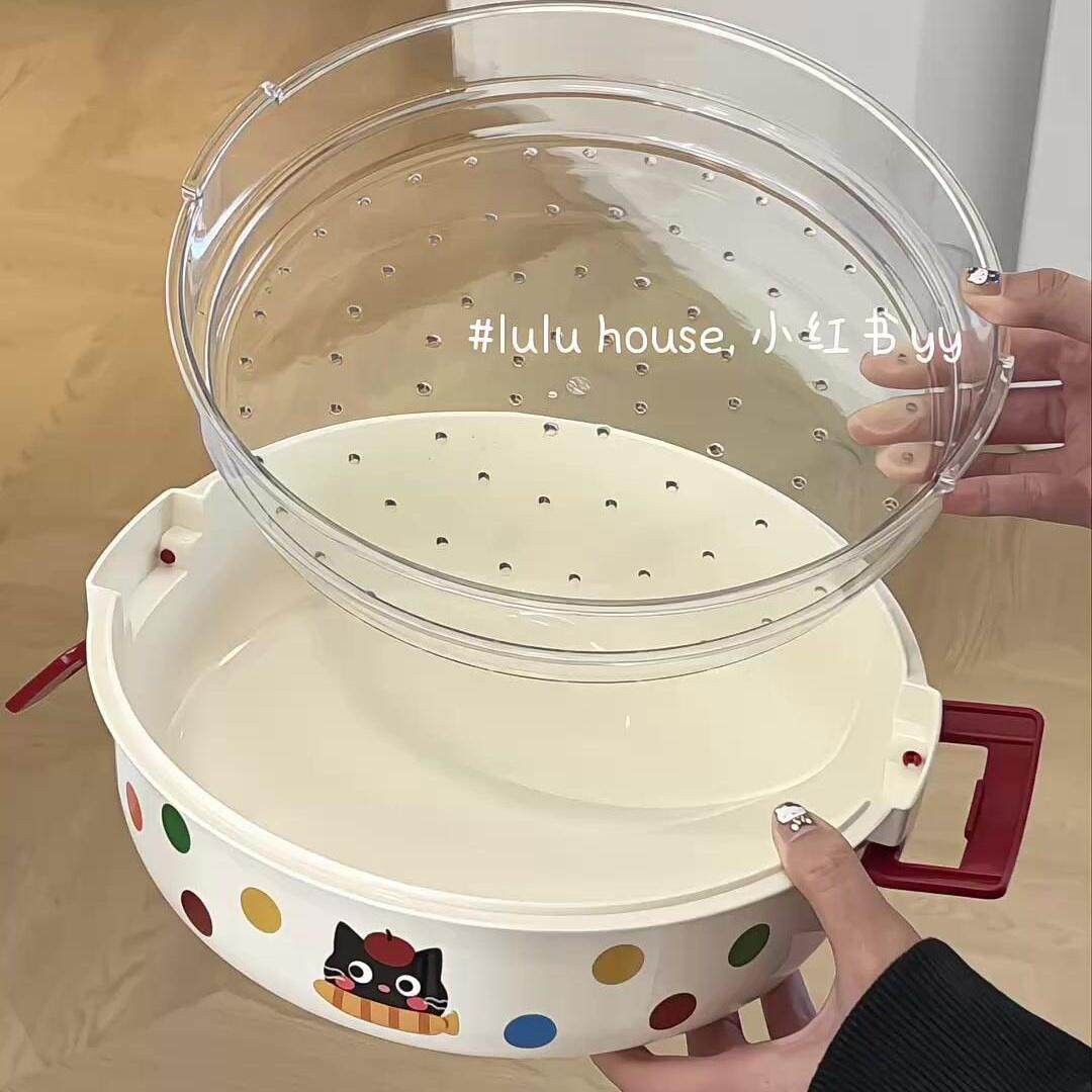 新家的100个快递 多巴胺水果盘新年客厅茶几零食盘厨房果蔬沥水篮,餐饮具,果盆/果盘/果篮,淘宝优惠券,粉丝福利购,淘宝优惠卷