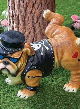 2022跨境新品撒尿狗狗树脂摆件庭院装饰微景观摆设家居工艺品