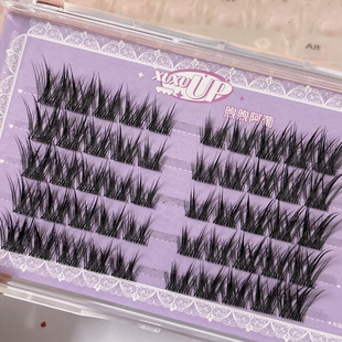 XUXU 绯月狐狐系斜飞亚裔轻欧美混血假睫毛浓密纤长卷翘分段