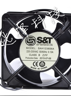 全新S&T 12038 220V 0.13A SAH1238S6A 12CM机箱风扇 机柜风