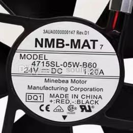 4715SL-05W-B60现货美蓓亚NMB 24V 1.20A 120*120*38防水风机