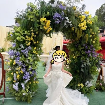 新款结婚仿真花艺拱门花门